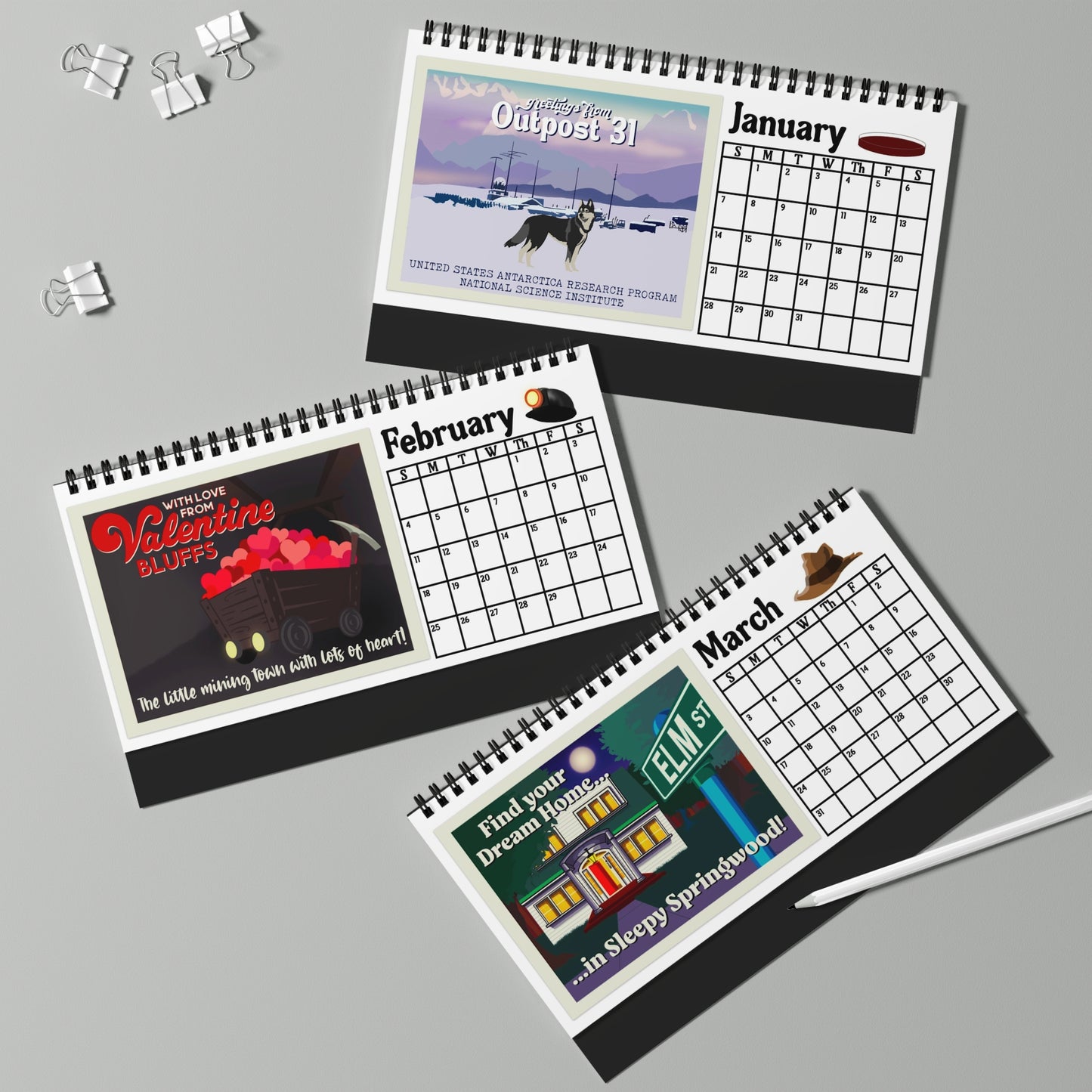 Terror Tourism Desk Calendar (2024)