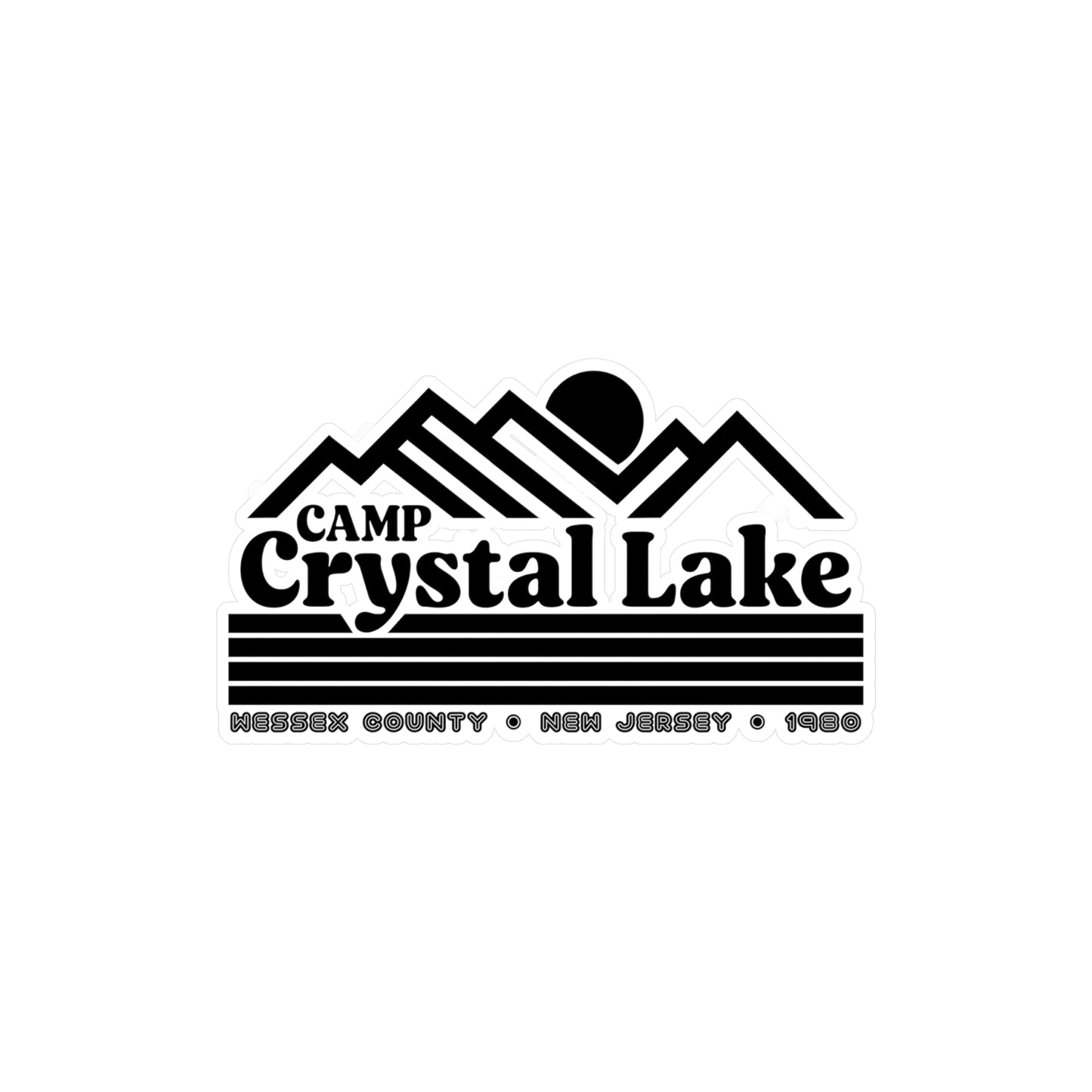 Camp Crystal Lake Vinyl Decal (Black)