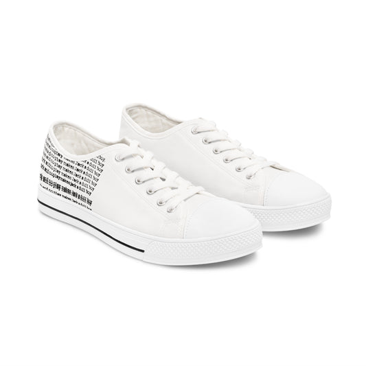 All Work and No Play Women's Low Top Sneakers