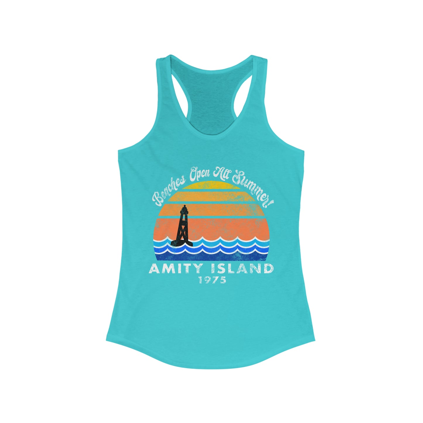 Amity Island Tourism Womens Racerback Tank